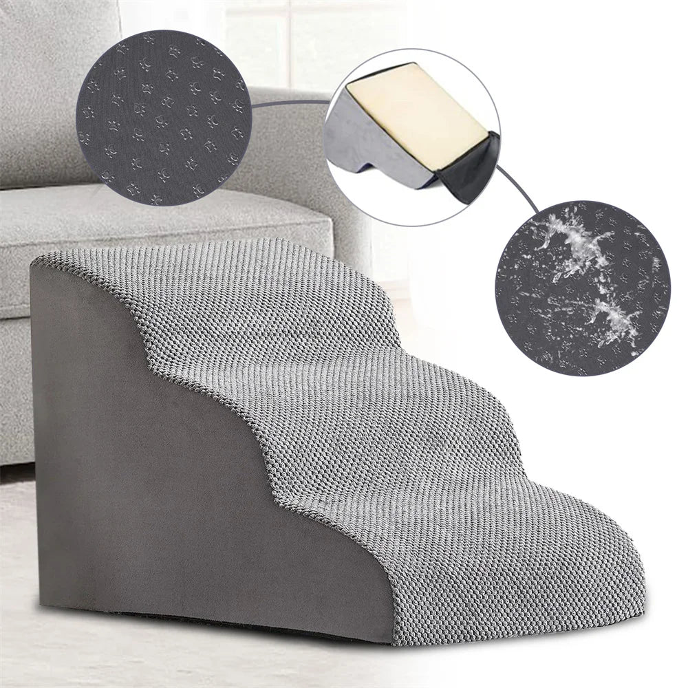 Pet Stairs 3 Steps Climb Stairs for Small Dog Cat Puppy Ramp Ladder Anti-slip Removable staircase ladder Dogs Bed ramp Ladder