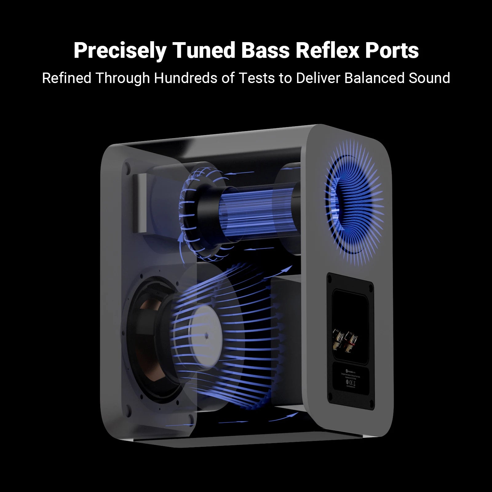 Fosi Audio SP601 Passive Bookshelf Speaker Wooden 160W Studio Monitor Speakers For TV Computer Desktop Hifi Home Theater