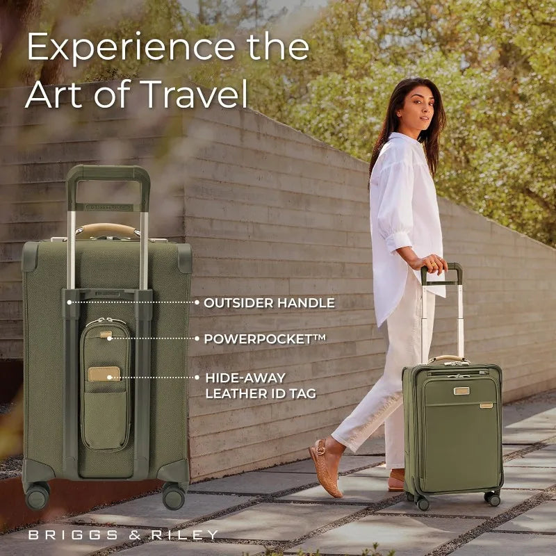 Essential 22" Carry On Expandable Spinner - Luggage for Travel, Suitcases with Wheels, Softside Rolling Bag for M