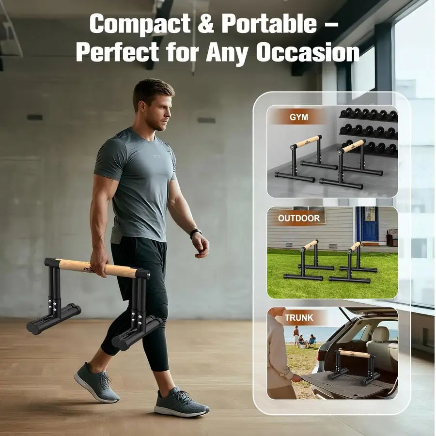 Dip Station Functional Heavy Duty Dip Stands Fitness Workout Dip bar Station Stabilizer Parallette Push Up Stand