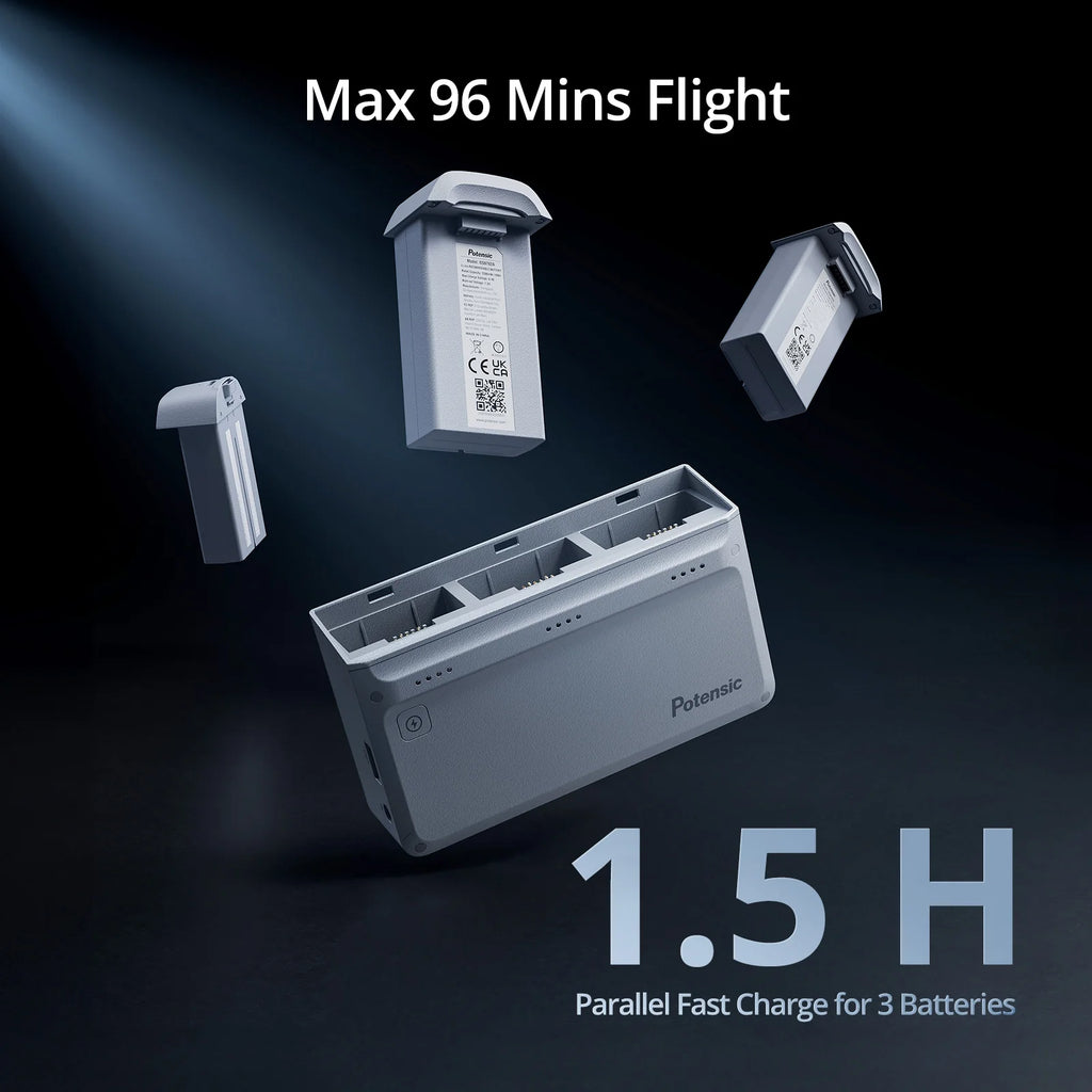 Used Potensic ATOM 3-Axis Gimbal GPS Drone Fly More Combo 4K/30FPS QuickShots