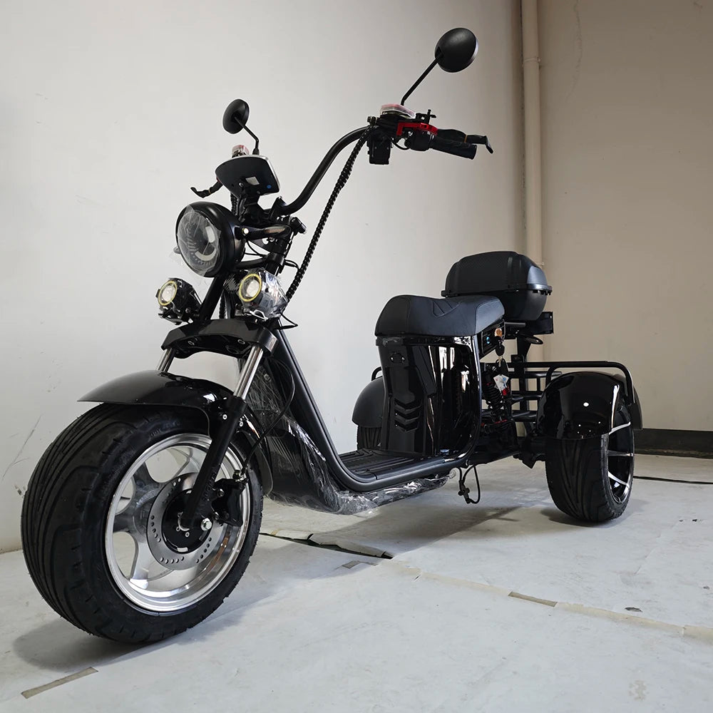 3 Wheeled Electric Motorcycle Cargo Electric Tricycles Are Sold Wholesale Trike Citycoco Chopper Scooters