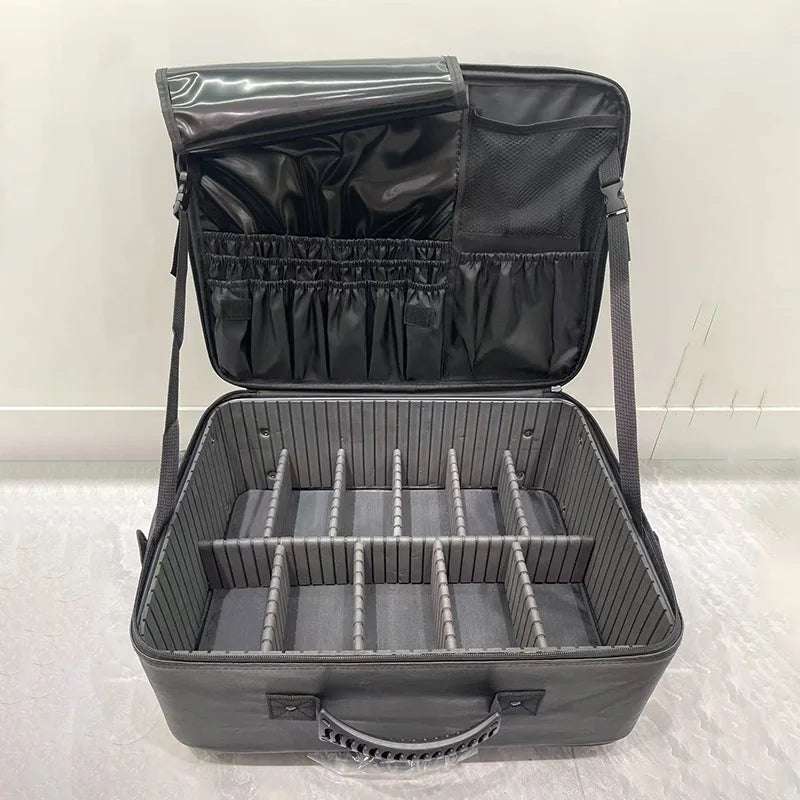 Suitcase Professional Beauty,Nail Art,Makeup Bag,Embroidery Toolbox,Mobile Storage Organizer Universal Wheel Cosmetic Suitcases