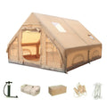 Inflatable Tent with Pump Glamping Camping Tents House Waterproof Windproof for 4 Seasons