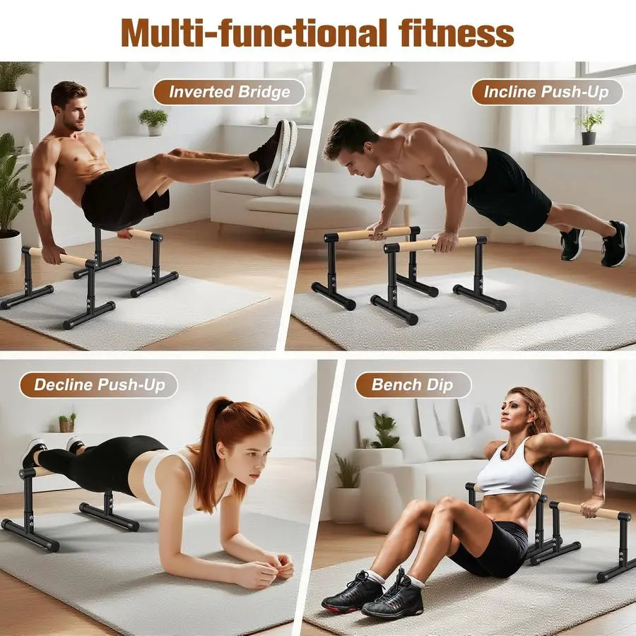 Dip Station Functional Heavy Duty Dip Stands Fitness Workout Dip bar Station Stabilizer Parallette Push Up Stand
