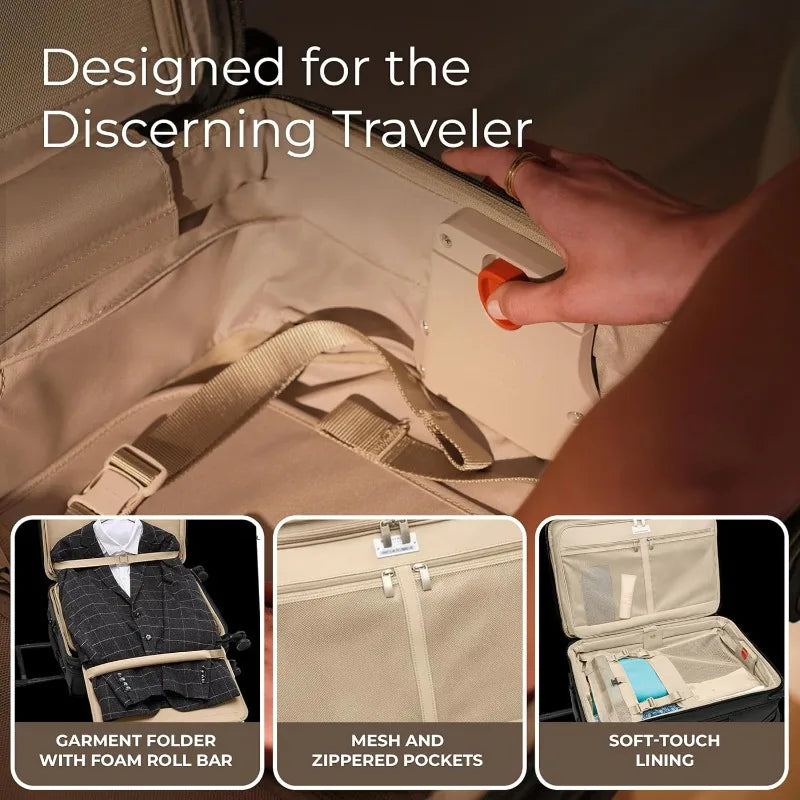 Essential 22" Carry On Expandable Spinner - Luggage for Travel, Suitcases with Wheels, Softside Rolling Bag for M