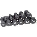 9lb Pair Neoprene Dumbbells, Non-Slip Quiet Hand Weights for Home Gym, Black Coated Fitness Set