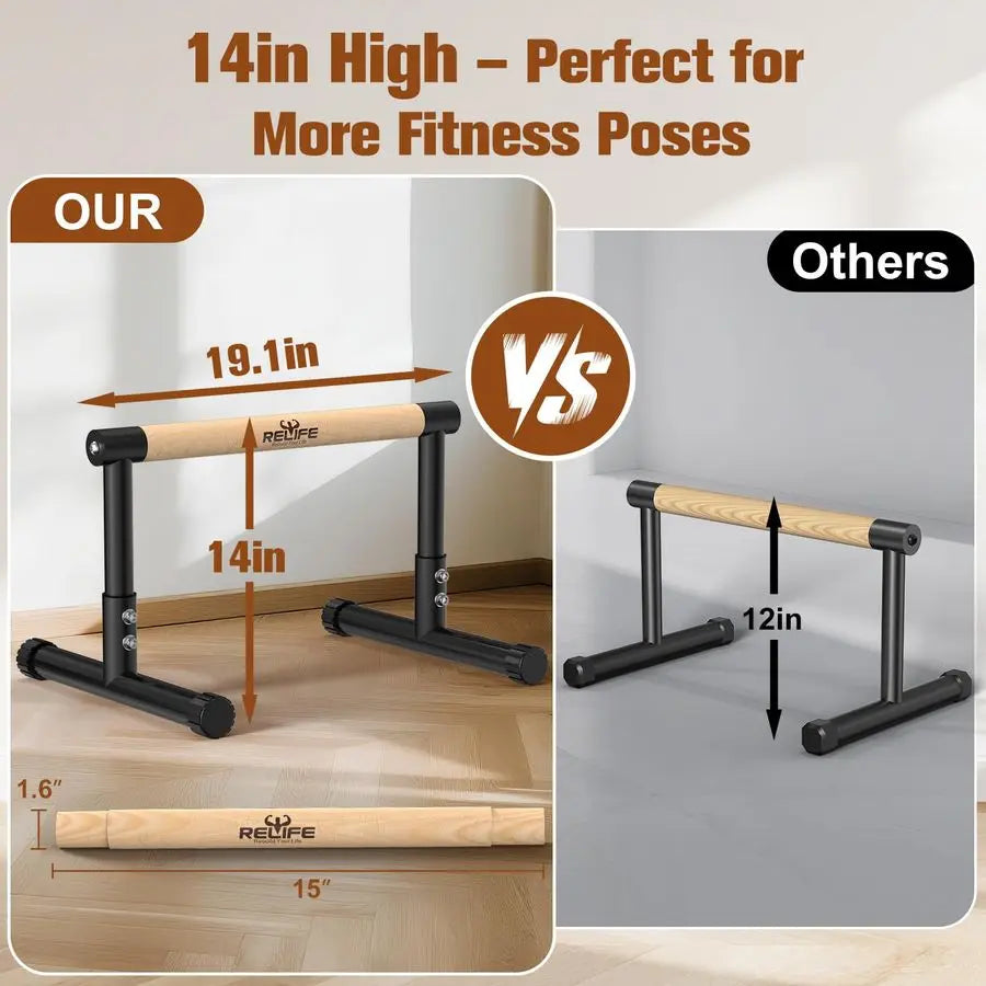 Dip Station Functional Heavy Duty Dip Stands Fitness Workout Dip bar Station Stabilizer Parallette Push Up Stand