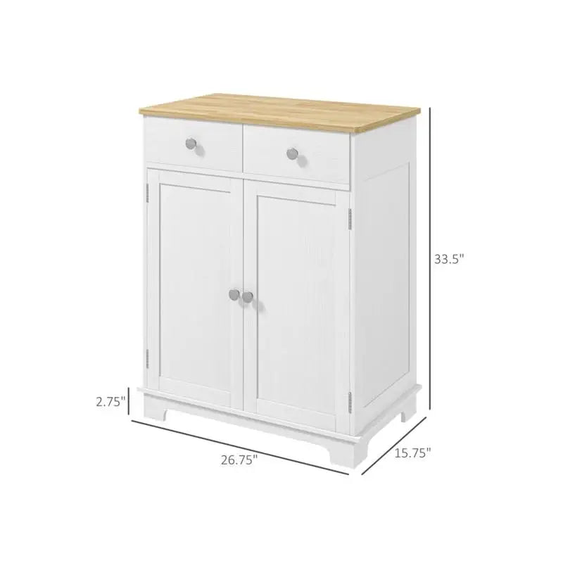 Storage Cabinet for Kitchen with Shelves and Cabinet Doors, Ideal for Organizing Kitchen Essentials and Food Items