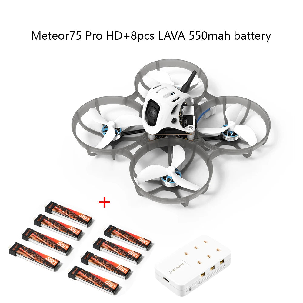 NEW BETAFPV Meteor75 Pro HD O4 ELRS 2.4G Brushless Whoop Quadcopter with 550MAH 1S 75C battery RC Drones Outdoor Toy