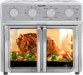 MAXX 26 Qt Air Fryer Oven, 9-in-1 Stainless Steel Toaster Oven with Glass Doors, 1700W, Includes 7 Accessories