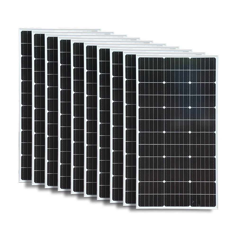 Rigid 1000W 600W 500W Solar Panel Photovoltaic Module 400W 300W 200W 100W 19.8V Monocrystalline Solar Panels Battery Charger