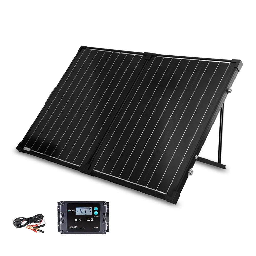 Renogy 100 Watt 12 Volt Portable Solar Panel with Waterproof 20A Charger Controller Foldable 100W Solar Suitcase with Adjustable