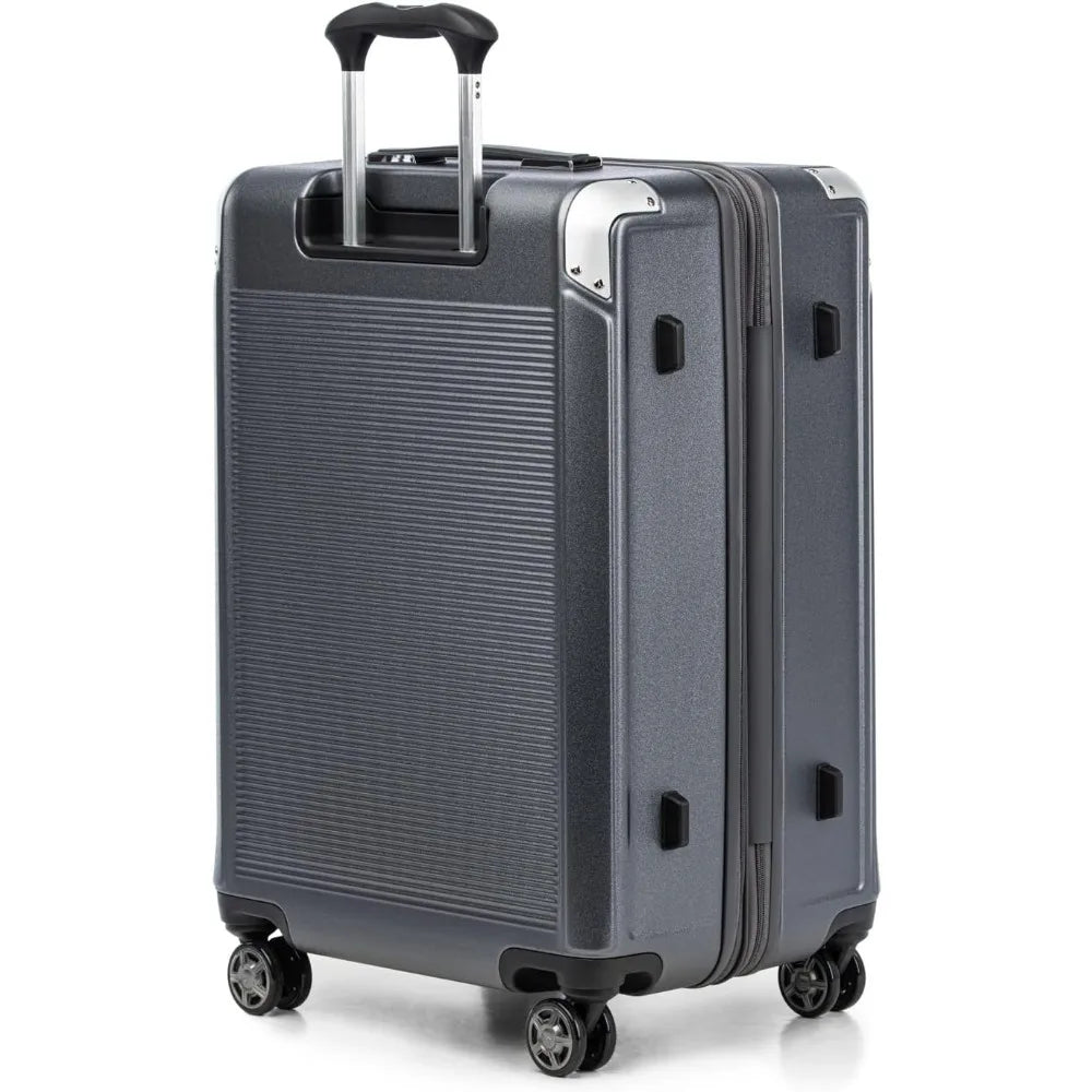Platinum Elite Hardside Expandable Checked Luggage, 8 Wheel Spinner, TSA Lock