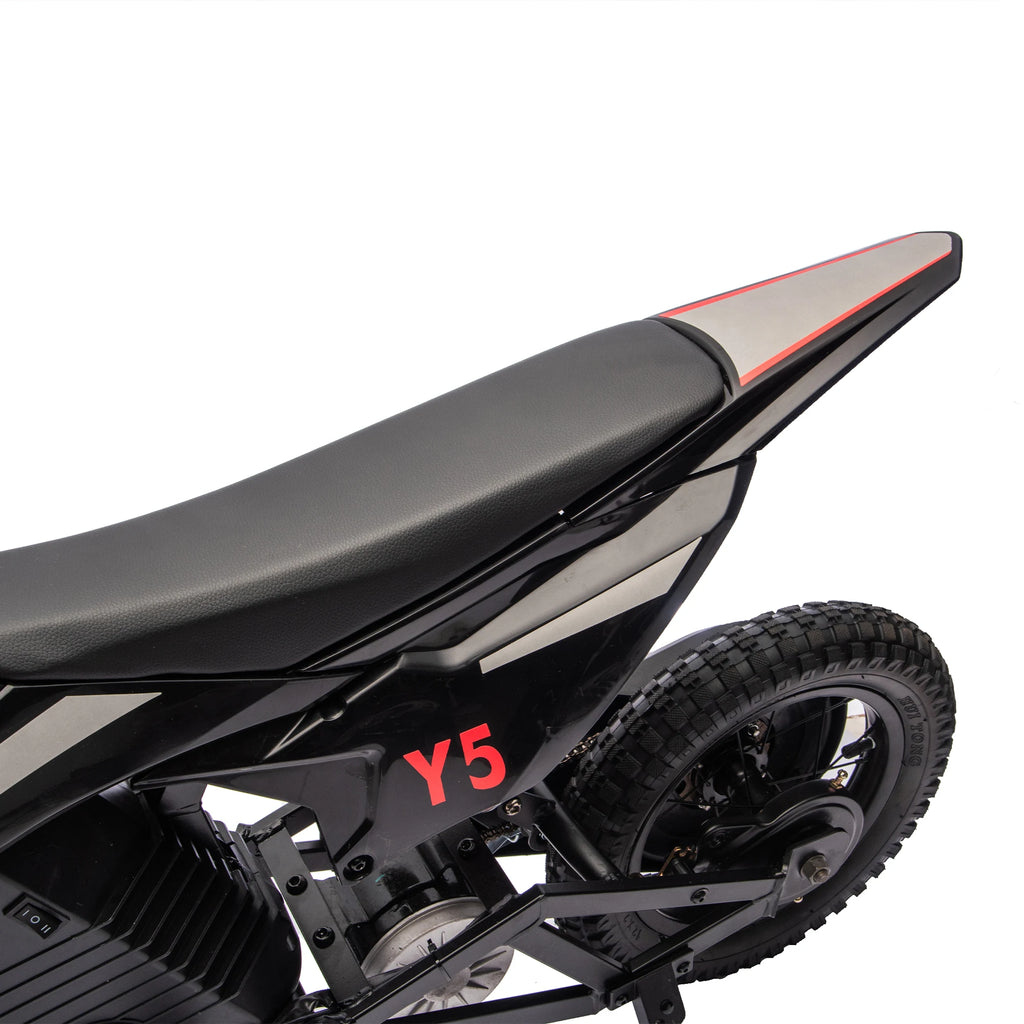 Ride On Electric Toy Off-Road Motorcycle, 24V 250W, 9.32 MPH Max Speed, 180 Lbs Weight Capacity, Fast Charging, Rear Suspension