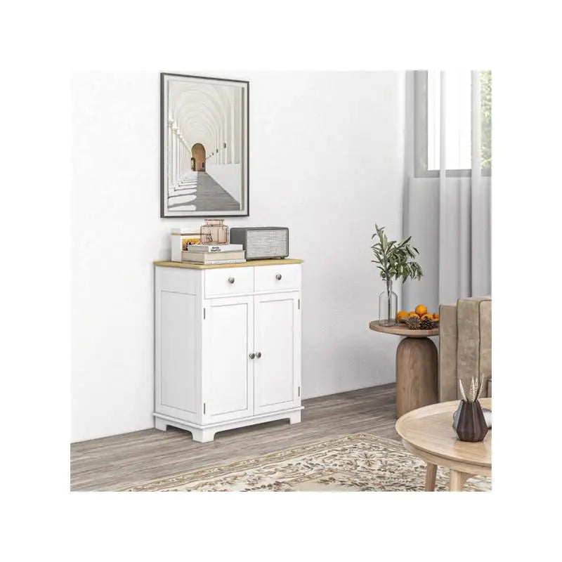 Storage Cabinet for Kitchen with Shelves and Cabinet Doors, Ideal for Organizing Kitchen Essentials and Food Items