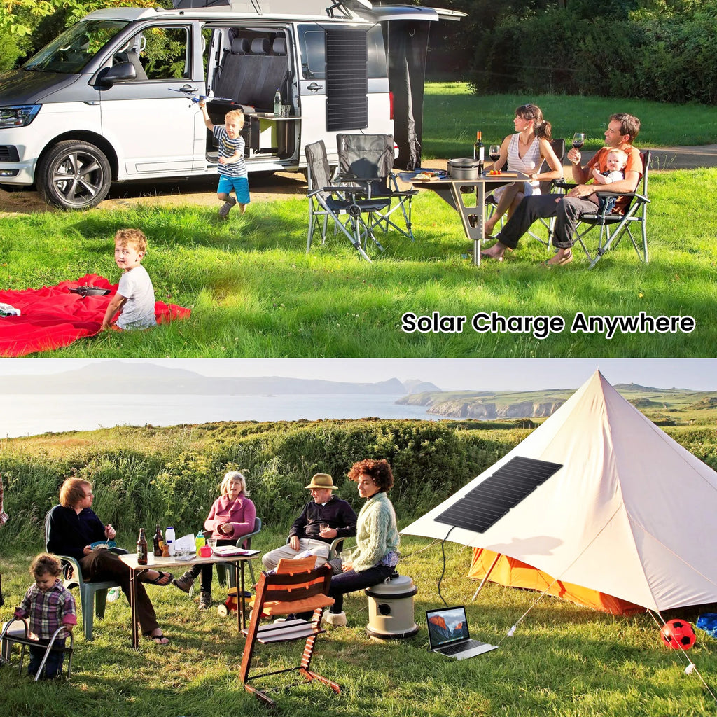 CTOLITY Solar Panel Portable Foldable Waterproof Charger Solar Phone Charger for Travel Iphone Camping Hiking Travel Powerbank