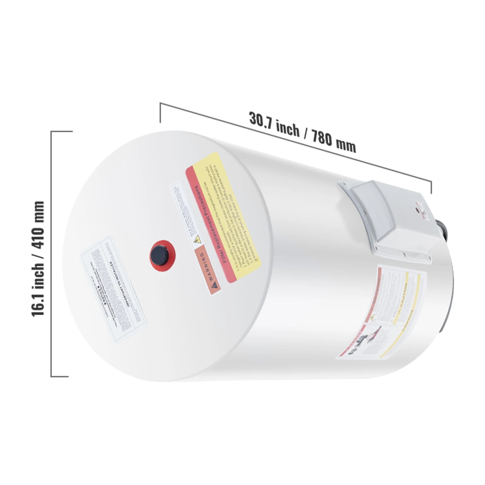 VEVOR Electric Water Heater 10 Gallon Tank Instant Hot Water Heater 1.6Kw Tankless Water Heater w/ LED Display Knob Control IPX4