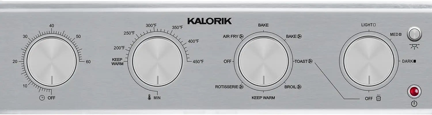 MAXX 26 Qt Air Fryer Oven, 9-in-1 Stainless Steel Toaster Oven with Glass Doors, 1700W, Includes 7 Accessories