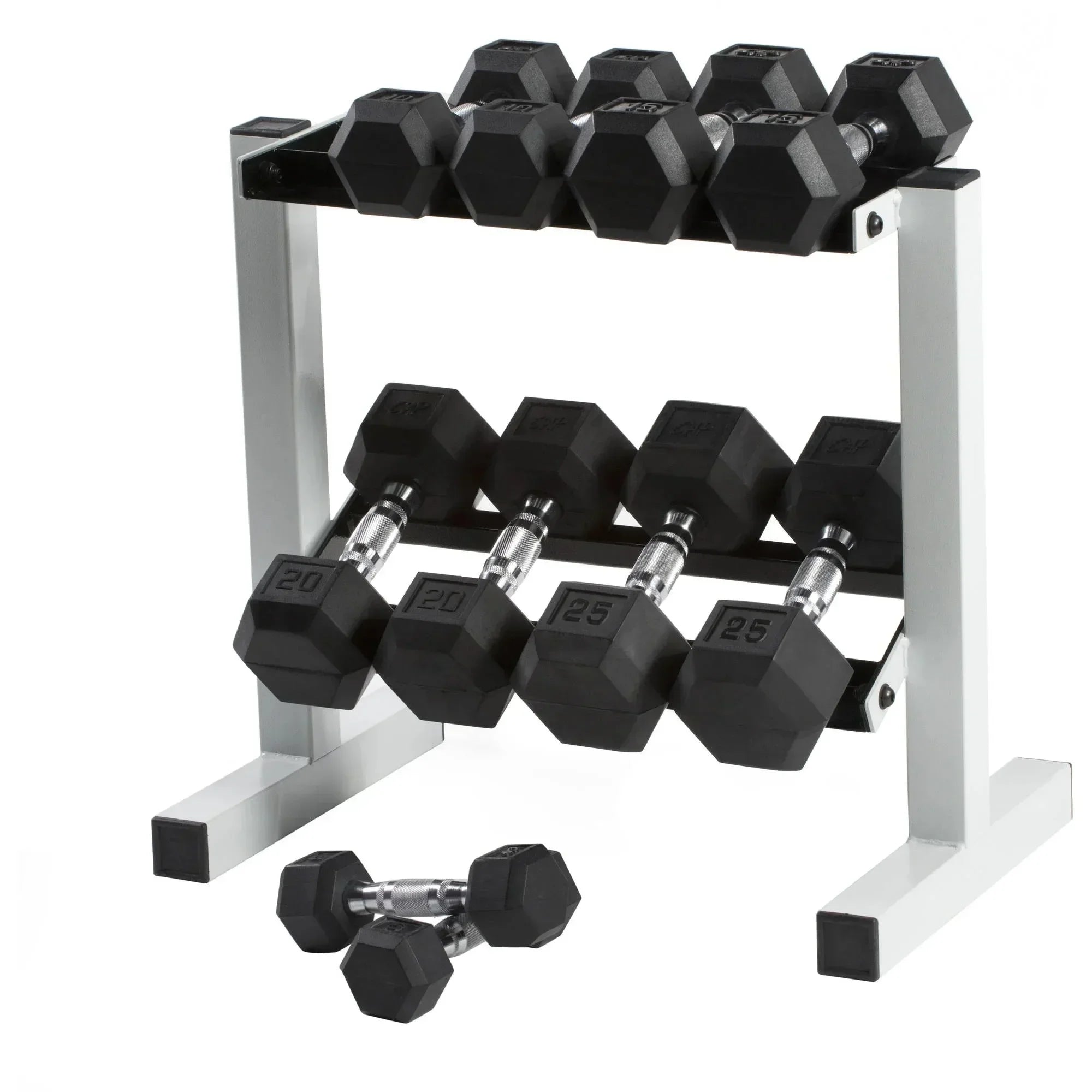 Professional 50lb Hex Dumbbell Set, 2x25lb Weights for Home Gym Strength Training, Fitness & Muscle Building