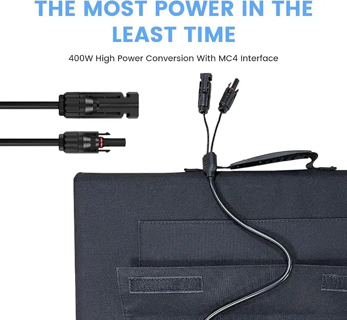 Ctolity 400W Portable Kit Solar Panel Foldable, 100W 200W Solar Generator For Camping Power, 18V Voltage, IP65 Waterproof,