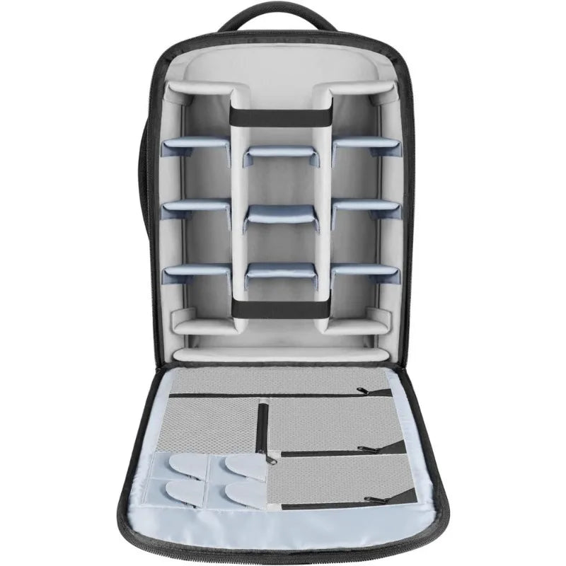 2 in 1 Shockproof Camera Backpack with Detachable Rolling Trolley Case Compartment