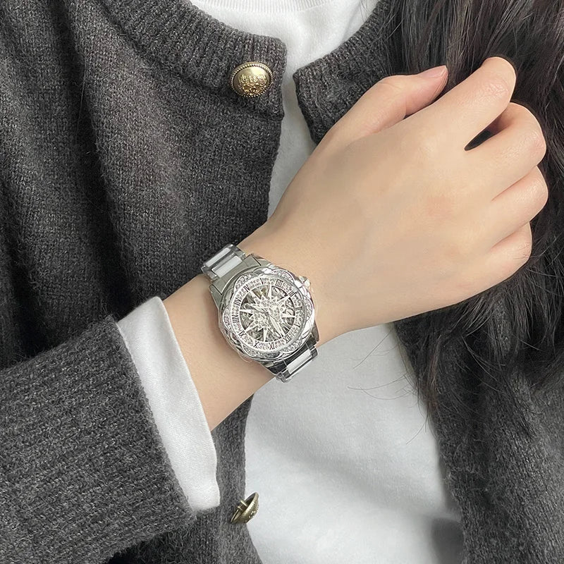 CILOA fully automatic mechanical watch female brand genuine high quality ladies 2025 new waterproof gift for girlfriend