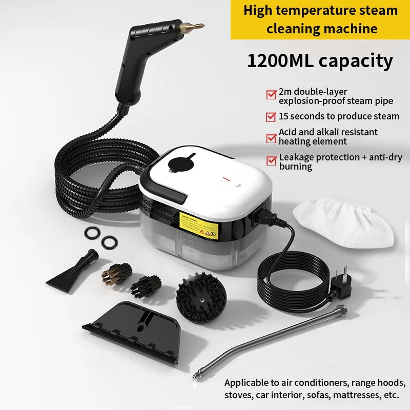 Steam Cleaner high pressure Household Sterilization for Air Conditioner,Sofa,Kitchen Hood Car Handheld Portable Steamer Cleaner